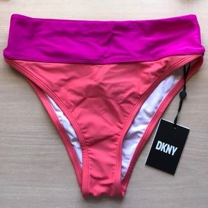DKNY high-waisted bikini bottoms